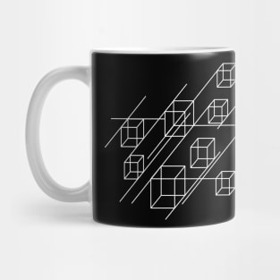 minimal squares and lines geometric design Mug